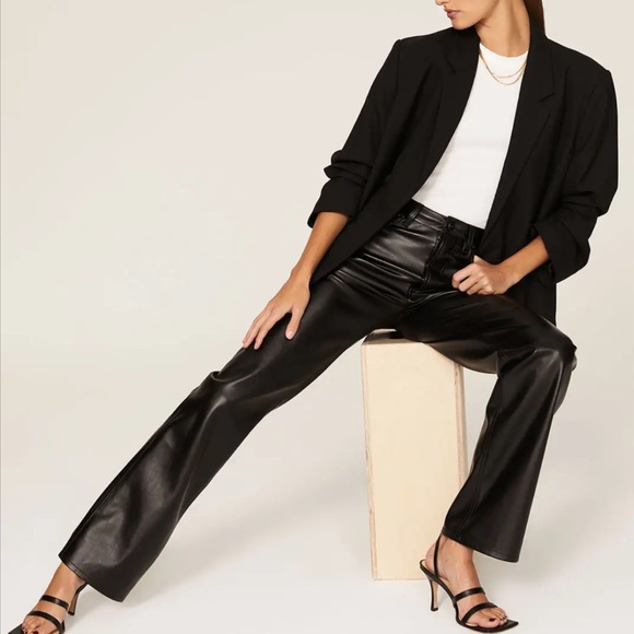 Anine Bing | Pants u0026 Jumpsuits | Anine Bing Kat Vegan Leather Straightleg  Pants Size 3436 New New With Tags | Poshmark